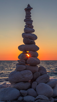 The stone tower by the beach
