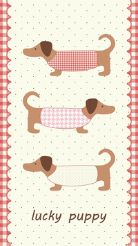 腊肠狗可爱卡通壁纸-锐景创意