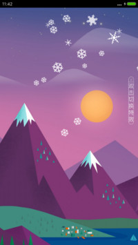 【好评返现】日落插画【4D下雨流星飘雪特效+超自由桌面】