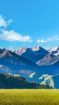 Spring Scenery of Kalajun Grassland in Yili, Xinjiang
