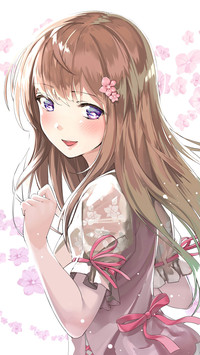 樱花树下的少女