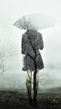 Girl with Umbrella Fantasy