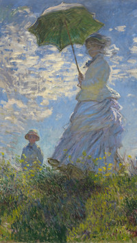 Woman with a Parasol-Madame Monet and Her Son