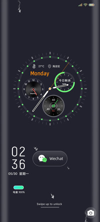 商务时钟双模式