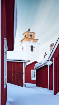 A swedish town in winter