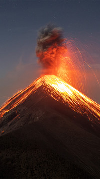 Volcanic eruption in guatemala