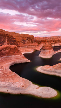 Reflection valley sunset