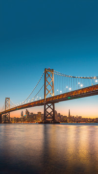 Classic panoramic view of San Francisco skyline