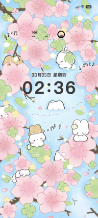 可爱小猫 春天桃花