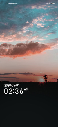 The sunset glow