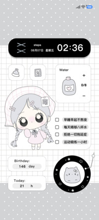 粉裙双马尾少女