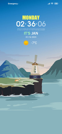 Mountains sea