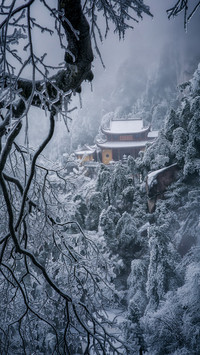 九华山冬日禅意