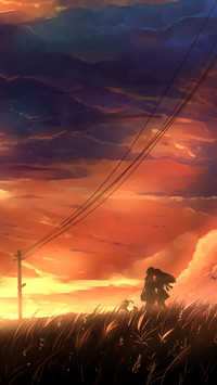 夕阳下的倩影