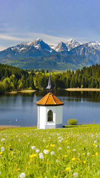Small church in Bavarian countryside