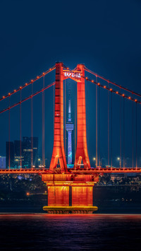 City light show in wuhan