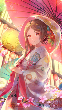 撑伞步款款