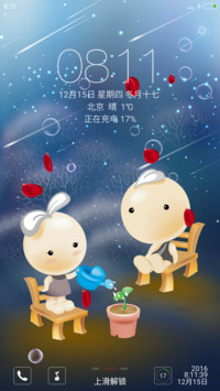 白头偕老【动态气泡+动态花瓣锁屏】