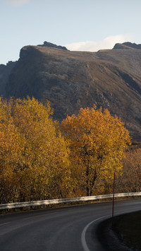 The scenery along the arctic circle highway