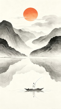 水墨山河
