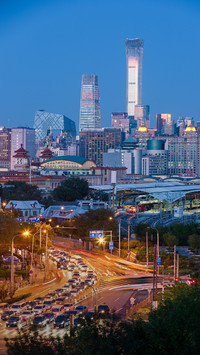 A City Full of Traffic And Lights in The Evening