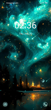 Blue starry sky