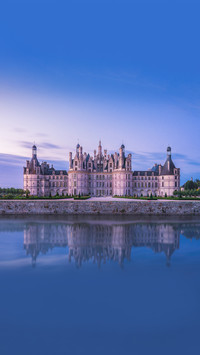 Sunset over Chambord Chateau, Loire Valley, France