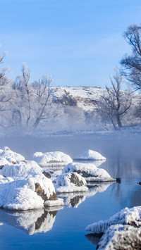 The unfrozen river in arxan