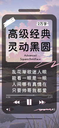 高级经典灵动黑圆