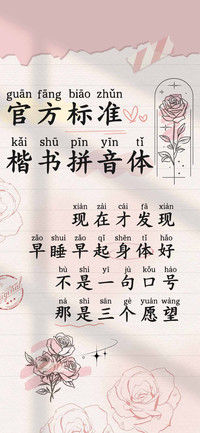 官方标准楷书拼音体
