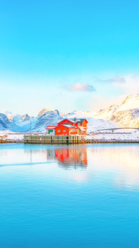 Captivating morning view of Ramberg fishing village