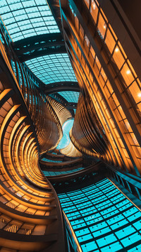 A futuristic alien building