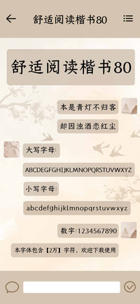 舒适阅读楷书80