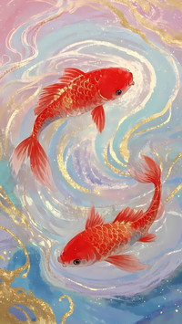 愿锦鲤常伴-锐景创意