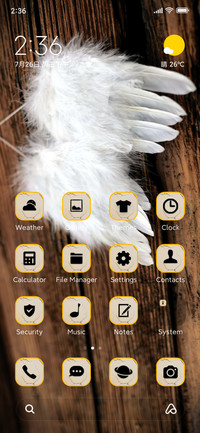 wooden feather