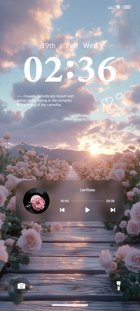 Pink flower sea