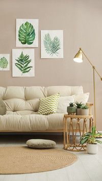 Stylish Living Room Interior with Comfortable Sofa