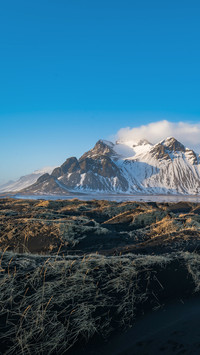 Iceland Bat Mountain Winter Dusk