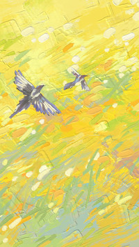 Impressions of spring in oil painting style