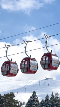Ski Season Begins, Arosa Cable Cars in Action