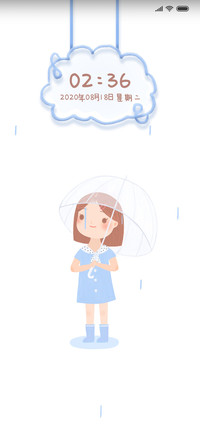 雨滴清新小女孩