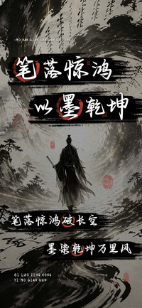 笔落惊鸿以墨乾坤