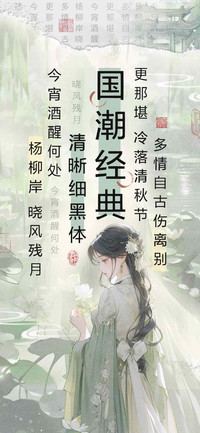 国潮经典清晰细黑体