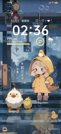躲雨鸭鸭