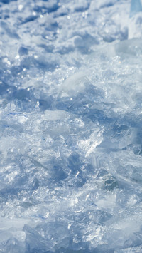 Blue texture of crushed ice cubes