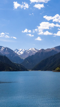 Heavenly lake of tianshan