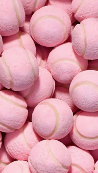 Pink tennis ball