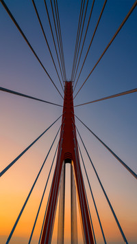 The bridge under the setting sun