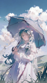 林间少女的清雅之美