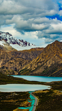 Sister lakes of haizi mountain